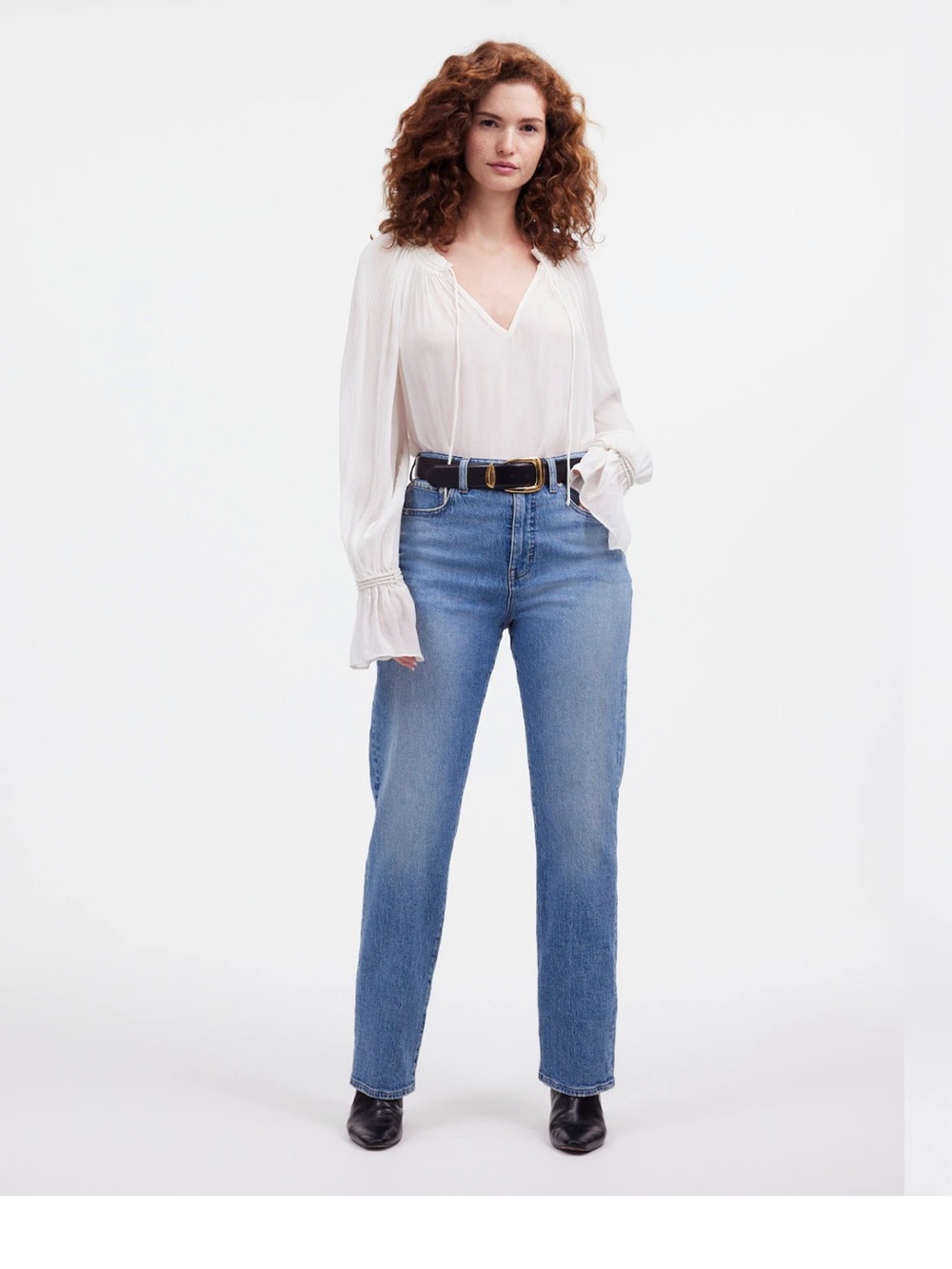 Madewell Curvy '90s Straight Blue Waist 25 Straight-Leg Jeans